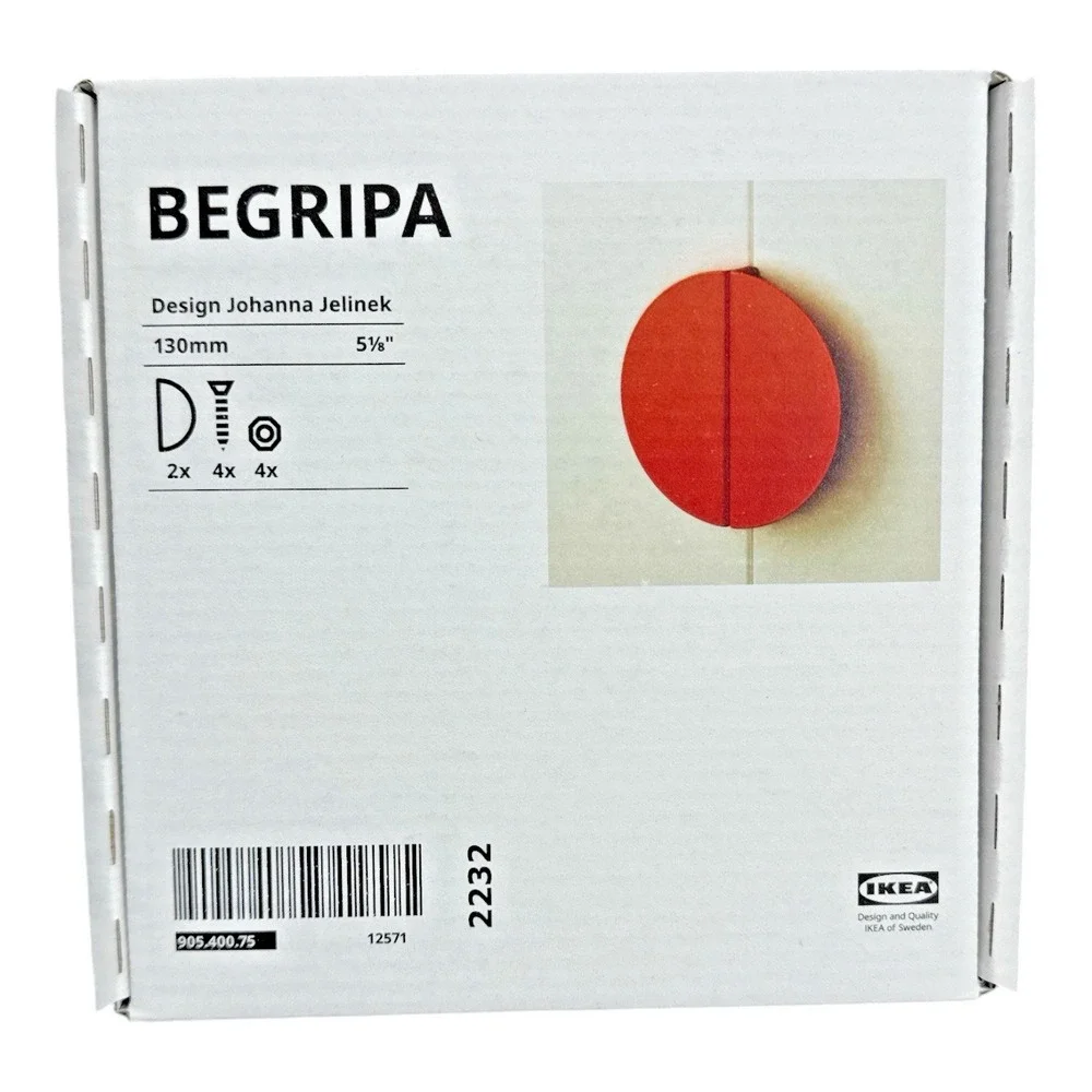 IKEA BEGRIPA Orange Half Round Cabinet Handle Pull Knob 5 1/8